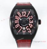 AB Factory V3 Franck Muller Vanguard Classical Swiss eta2824 Red Black Replica Watches